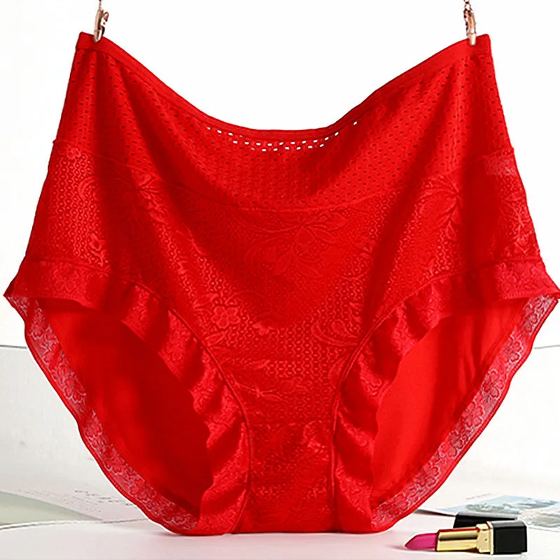 Women Super Plus Size Panties Underwear Pants High Rise Waist Night Sanitary Kawaii Lingerie Solid Breathable Briefs 150KG