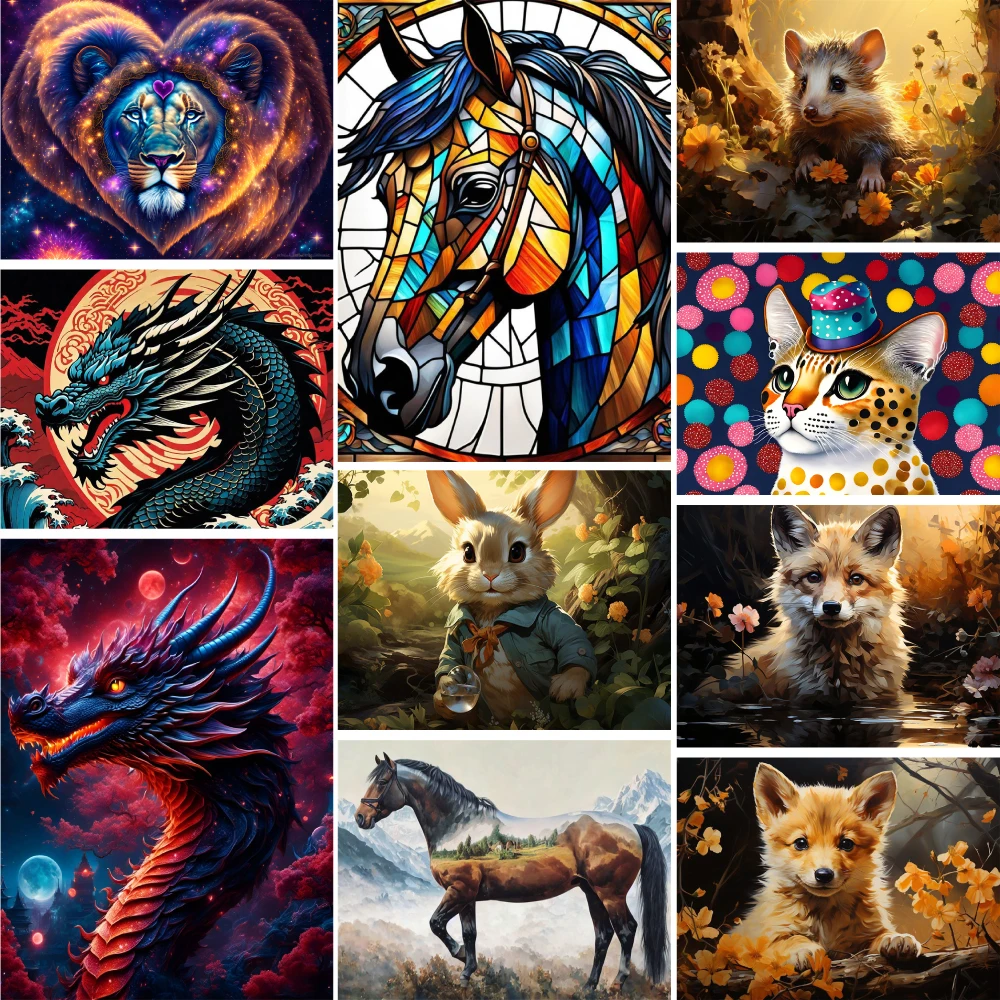 Animal Fox Horse Dragon Paintings By Numbers Canvas Arts And Crafts For Adults Home Decoration Personalized Gift Ideas 2023 NEW