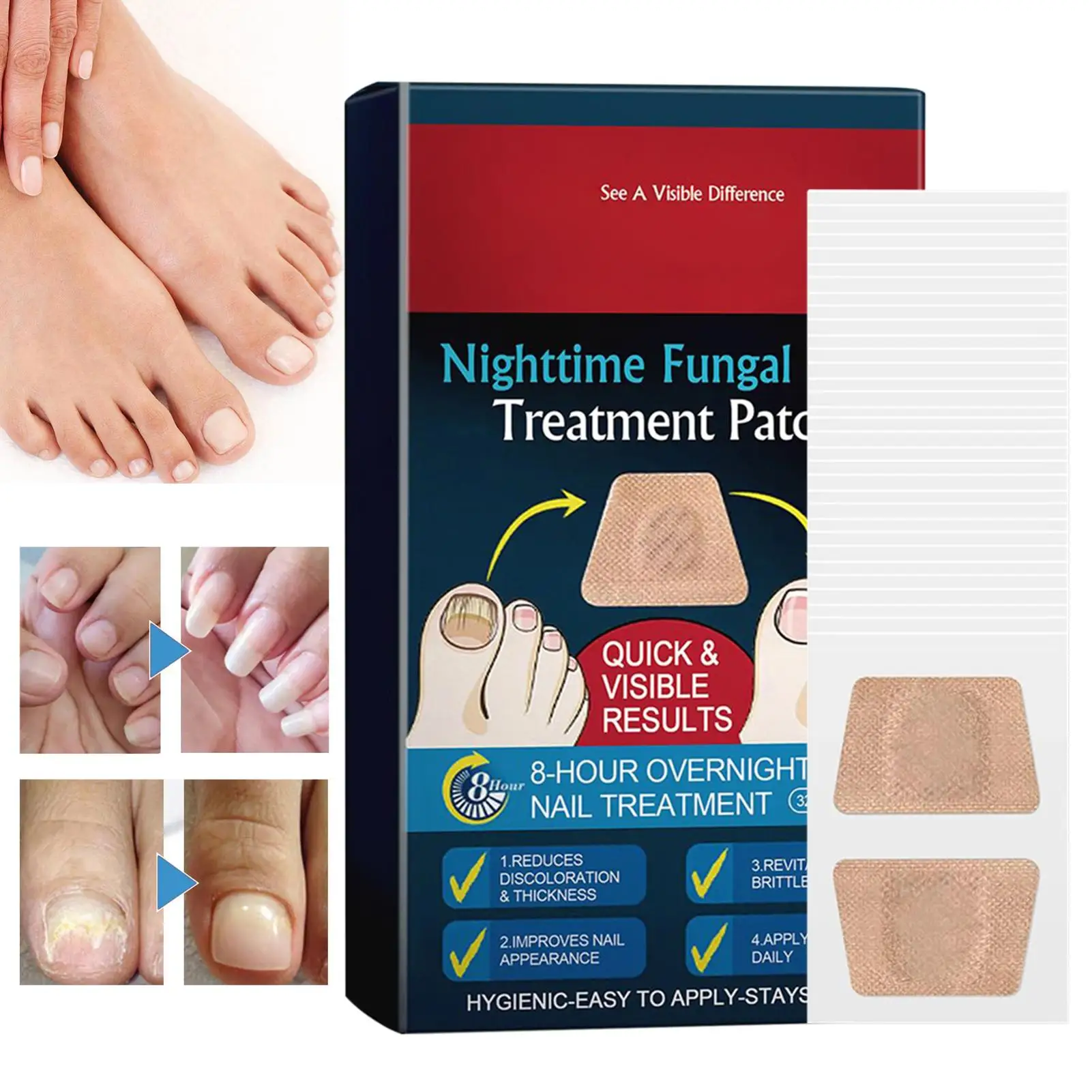 ホット 32 個ネイル修復パッチ足爪再生補正ステッカー爪周囲炎回復ペディキュアツール割れた爪保護テープ