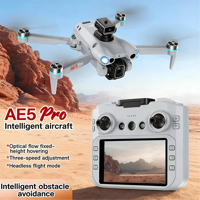 

2026 Hot new AE5 Drone 4K HD 8K Dual Camera 360°roll Brushless Motor 5G WIFI FPV Remote control Screen Quadcopter Dron Toy Gifts