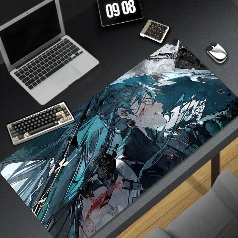 Computer Gaming Accessories HD W-wuthering Waves Jiyan Mousepad Office PC Mouse Pad Keyboard Pad Desk Decoracion Anime Desk Mat