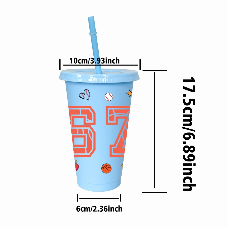 12 sztuk/opakowanie kubków plastikowych z motywem sportowym, 770 ml, kolorowe, na przyjęcie urodzinowe, przyjęcie powitalne, kubek na wodę