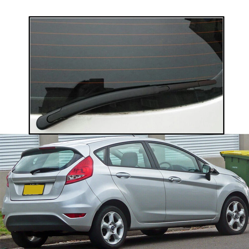 Car Rear Windscreen Tailgate Wiper Blade & Arm Set For Ford Fiesta MK7 2008-2017