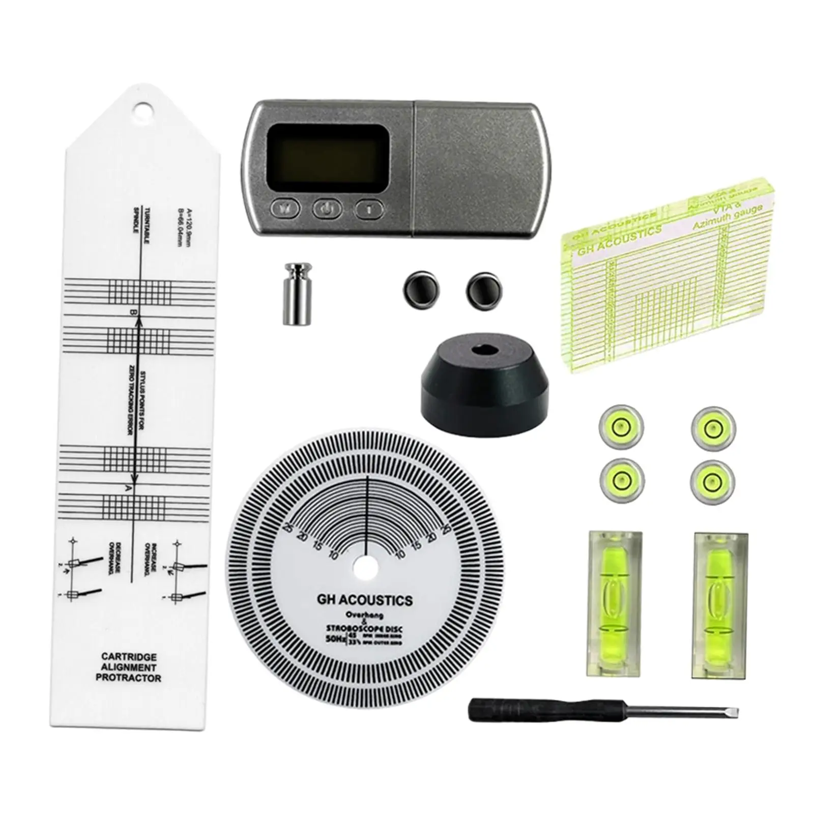 ビニールフォノカートリッジチューニングキット、実用的な改善定規、アクリルビニールピックアップ、キャリブレーションレコードプレーヤーアクセサリー、phonoパーツ