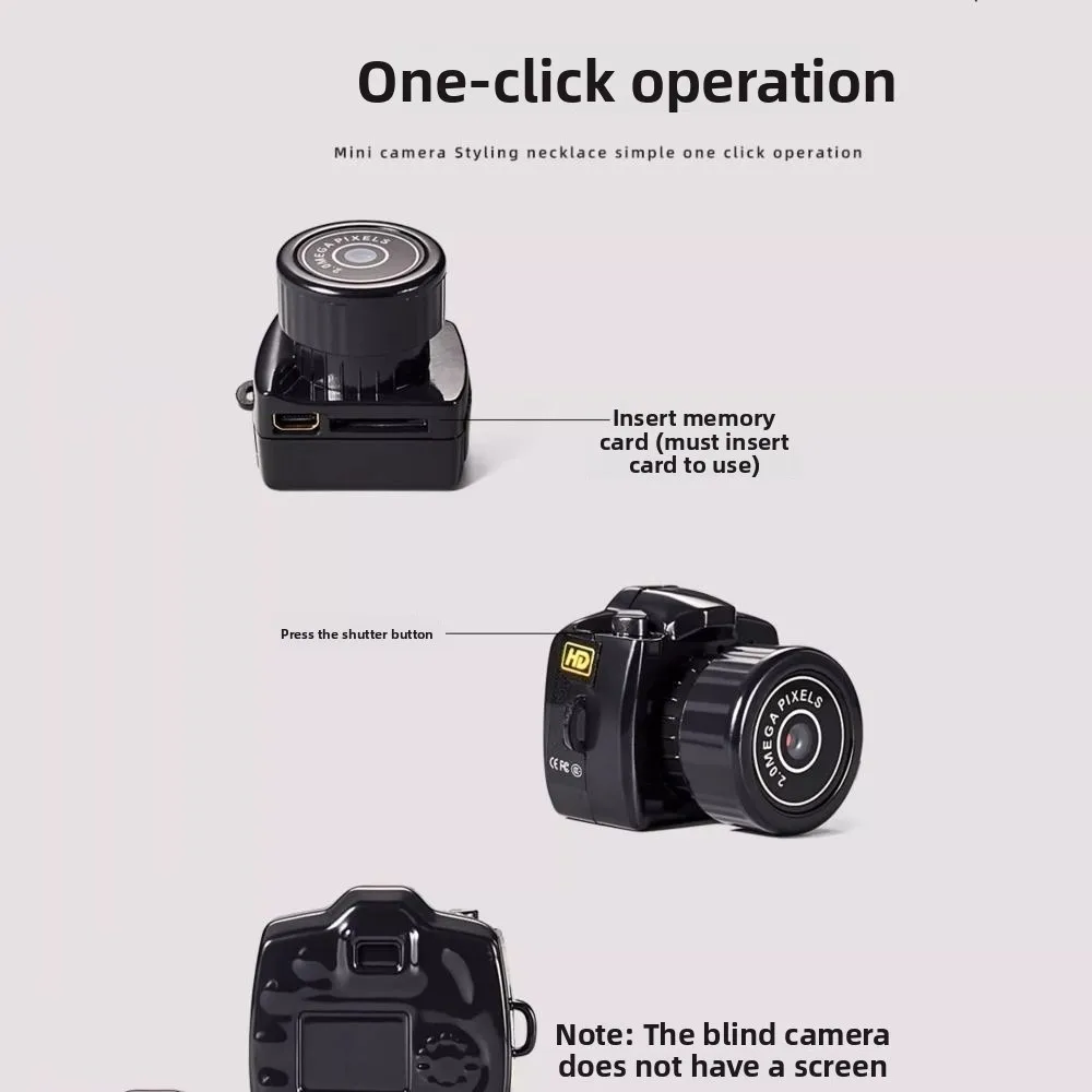 Beveiliging Geheime Camera Audio Recorder Tiny Mini Camera HD Video Mini Camera voor Zwart DV Y2000 Mini Camcorder Verjaardagscadeau