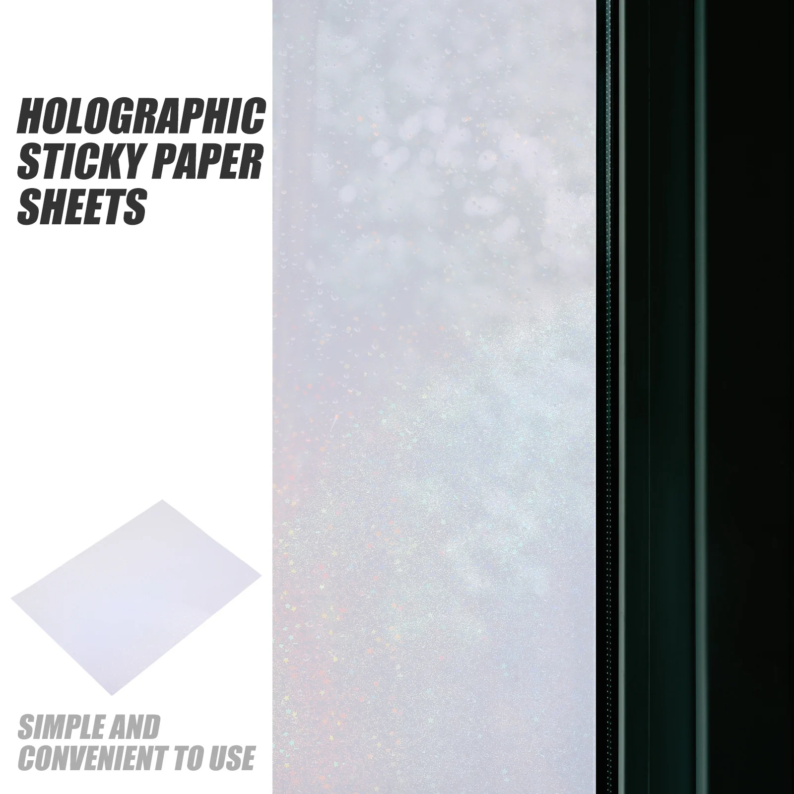 

Holographic Sticker Sheet Self Adhesive Film Practical Craft DIY Decorative Effects Versatile Application Self Adhesive Film