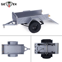 Aluminum Machined Utility Trailer with Ball Head Tool for Small RC Crawler 1/18 1/24 Scale TRX4M FCX18 Redcat Ascent-18 SCX24