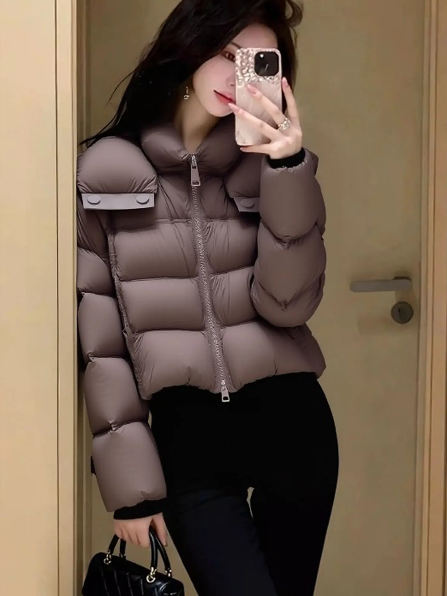 i Color Cloud Puff Mujer abajo Jaet ort Pan Sle Prendas de abrigo Calor Commute Sle Ajuste regular Blanco Du relleno de plumón