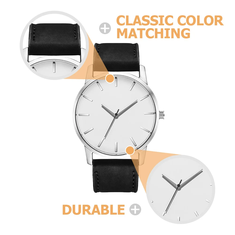 ساعة كوارتز للرجال بحزام من البولي يوريثان، تصميم متين قابل للتعديل، آمنة للبشرة، حركة متينة، ساعة يد كاجوال للأعمال