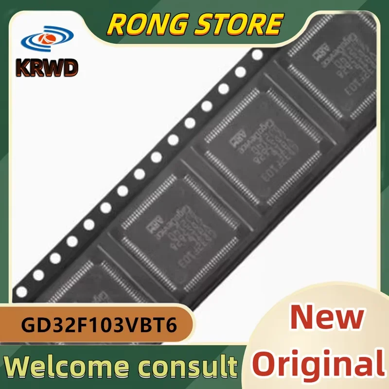 (5 uds) GD32F103 VBT6 nuevo y Original Chip IC GD32F103VBT6 GD32F103 LQFP-100 ARM Cortex-M3 microcontrolador de 32 bits-MCU