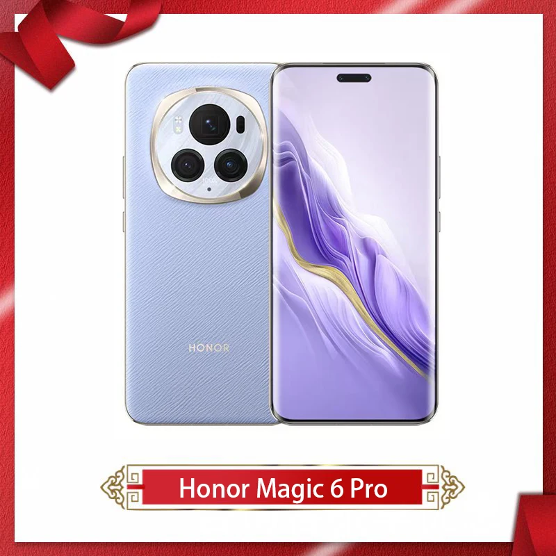 New Honor Magic6 Pro Magic 6 Pro 5G Cell Phone 6.8inch OLED Snapdragon8 Gen3 50MP 80W 5600Mah OTA NFC MagicOS 8.0 Google Play