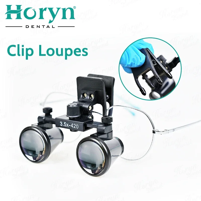 

Binocular Den tal Loupes 2.5X 3.5X Optical Lens With Clip Adjustable Magnifying Glasses