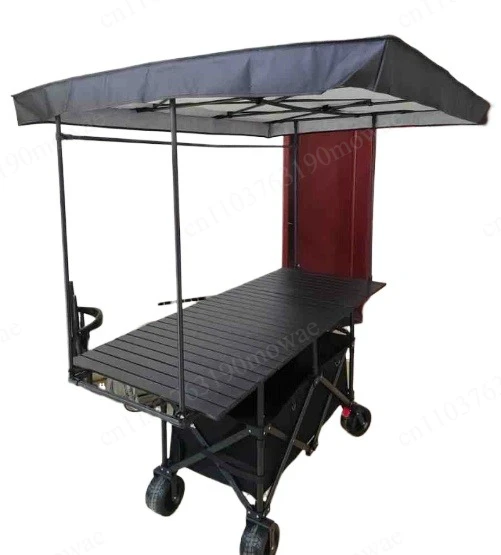Oversized stall truck Lifting and lowering Foldable outdoor camping vehicle Stall trolley Night market Snack cart Hand-pulled