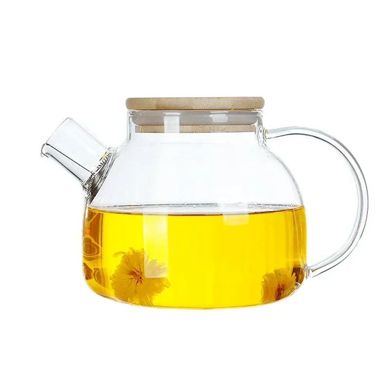 

2025High quality 1000ml Heat Resistant Glass water Pot,Coffee Teapot Flower Tea Set Puer kettle Convenient Office Teaset 1pcs