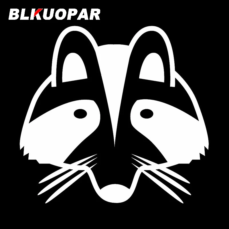 BLKUOPAR Accoon Face Isolated Silhouette Car Stickers Animal Graffiti Conditioner Windows Decals Door Protector JDM Decoration