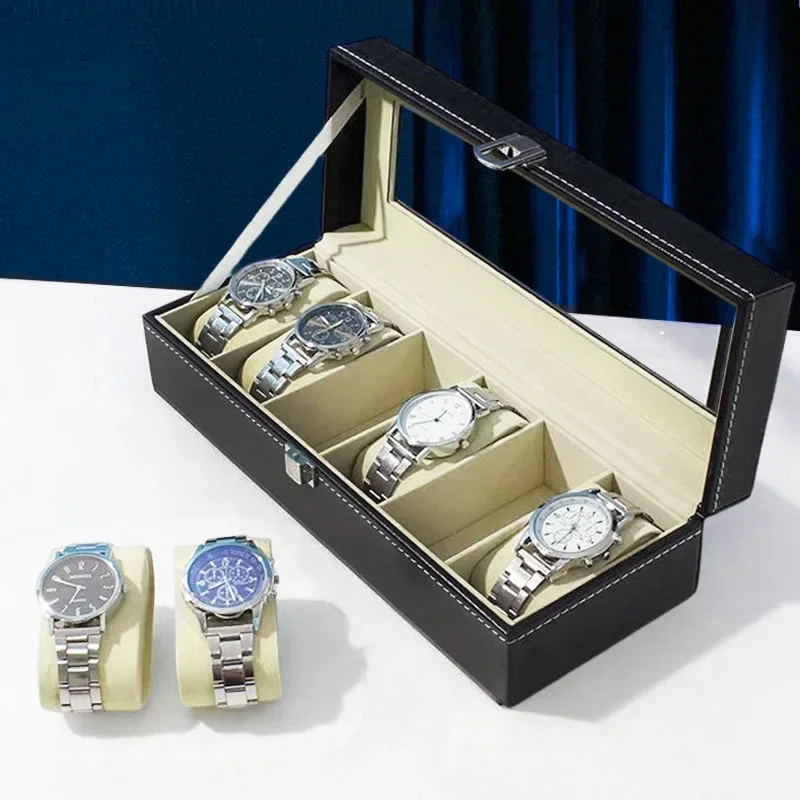 2/3/6/10/12 Slot PU Leder Uhr  – Watch Display Case Glass Top 12 Slots Bewertung und Preis