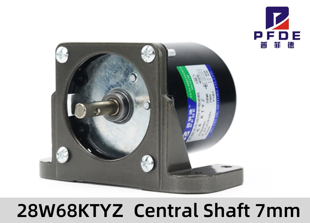 100KG 28W 68KTYZ 220 AC Permanent Magnet Synchronous Motor With Bracket CW/CCW Metal Geared Slow Speed 2.5 To 110RPM