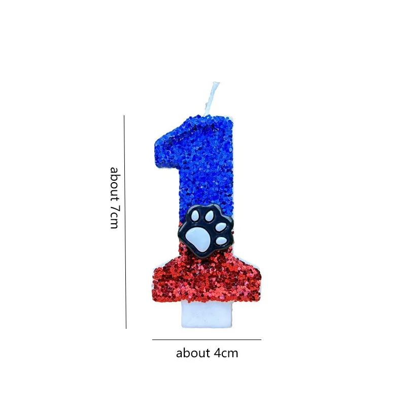 Blue Number Sparkles Funny Candle Birthday Candle Memories Children\'s Red Candles And Accessories Cake Decoration Lamps Candles