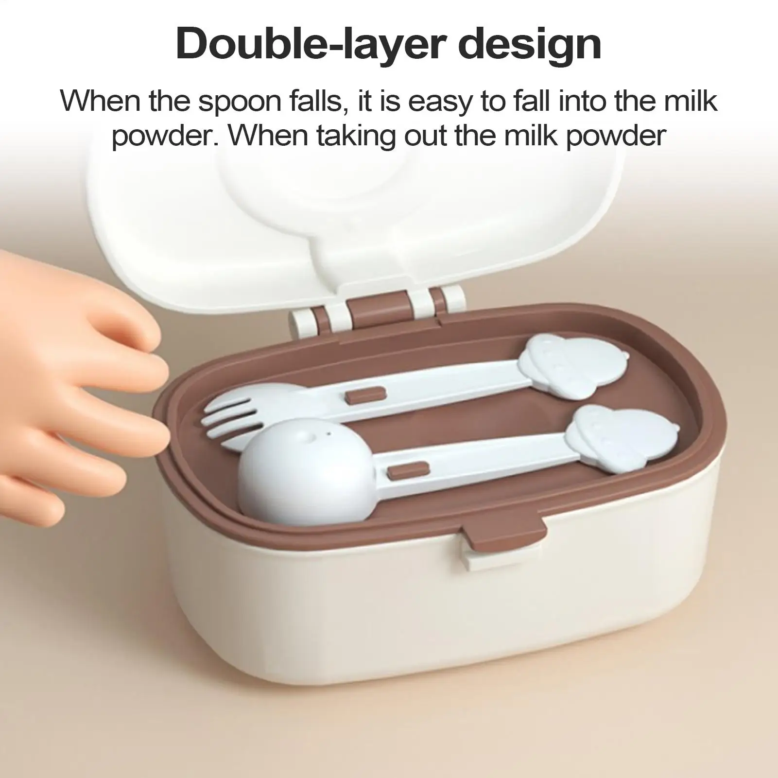 Baby Formula Dispenser Baby Milk Powder Container Portable Food Snacks Box for Daycare Kitchen Nursery Home Travel Daily Use