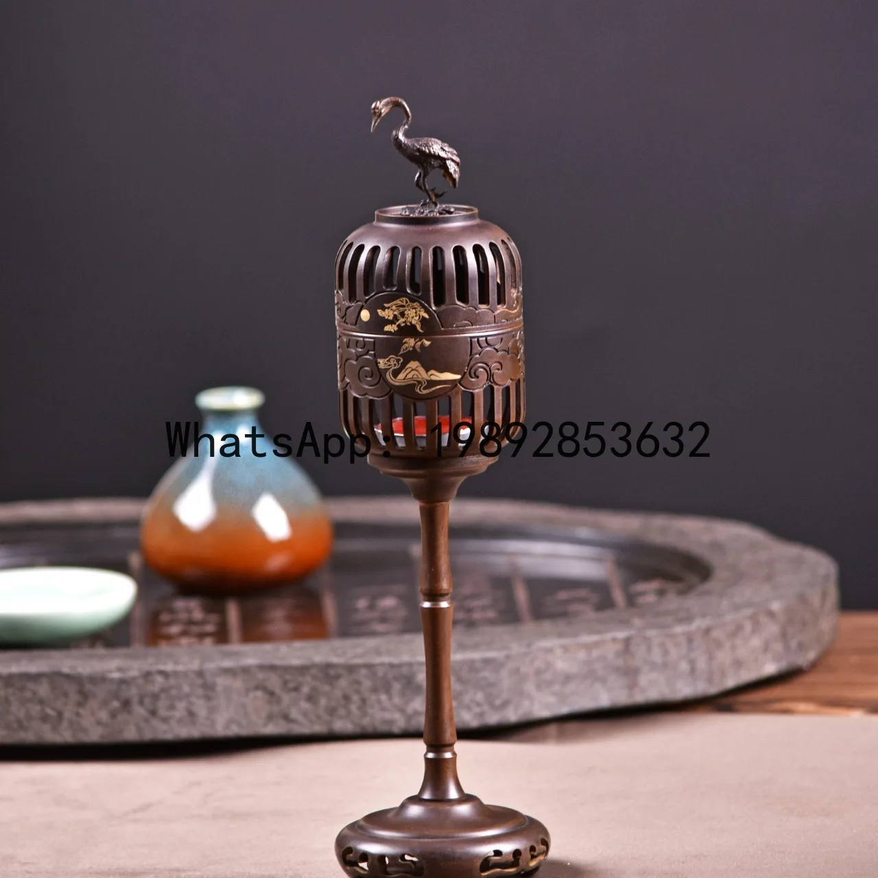 Fg guan yue incense burner chinoiserie stereo incense burner cage type combination incense burner simple multi-purpose