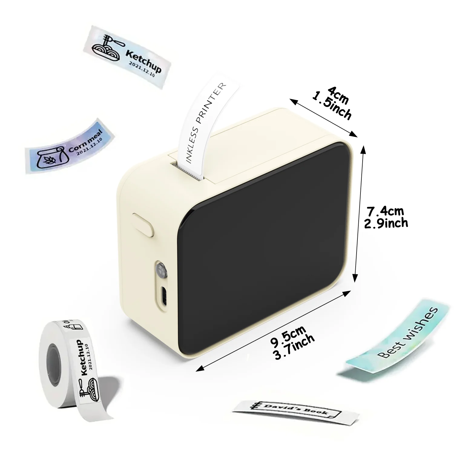 طابعة حرارية محمولة صغيرة من MarkLife P15، علامة ملصقات متوافقة مع تقنية البلوتوث لآلة وضع العلامات على المكتب المنزلي