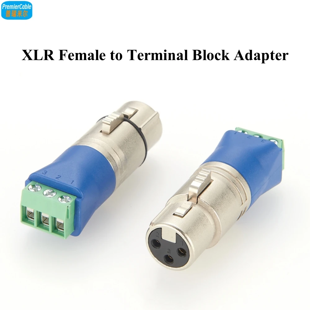 

3Pin XLR Female to Screw Terminal Adapter XLR Jack Microphone Audio Solderless Terminal Connector for Stage Lighting Equipment