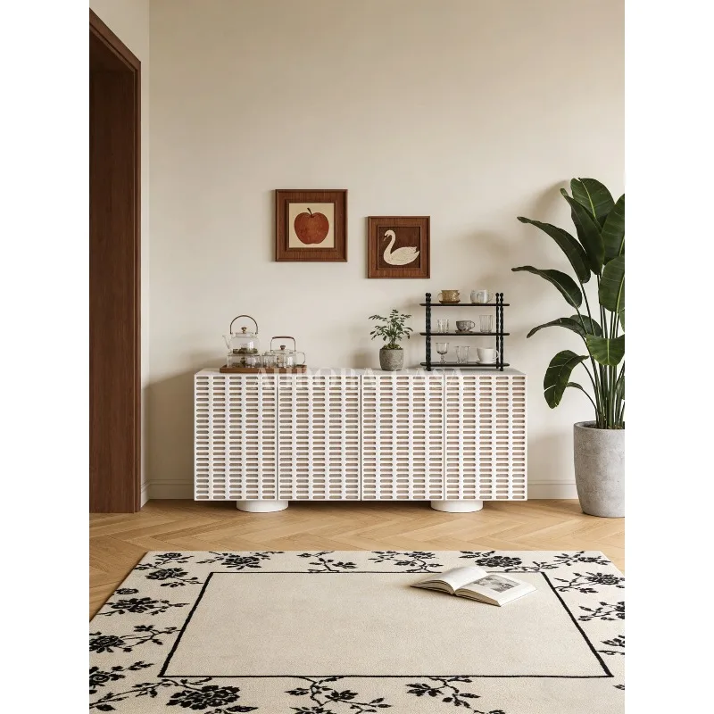 

Italian light luxury solid wood sideboard, modern living room, wall decoration storage cabinet, storage cabinet