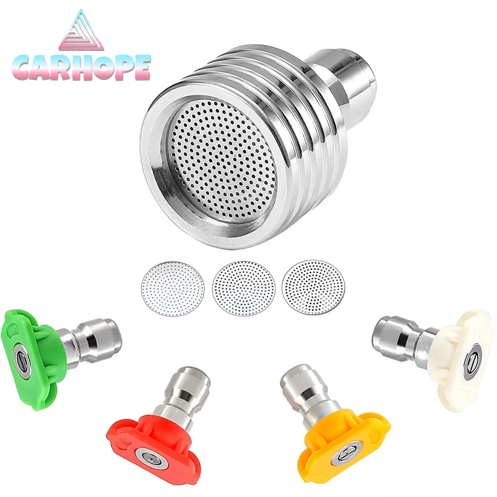 

Pressure Washer Spray Nozzle Tip Set with 5 Multiple Degrees Nozzle,1/4" Quick Connect, 4000 PSI, Pressure Washer Accessories