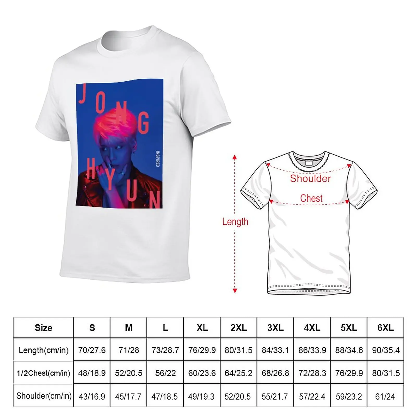 New SHINee JONGHYUN INSPIRED CONCERT POSTER T-Shirt quick drying shirt cute clothes boys t shirts T-shirt men