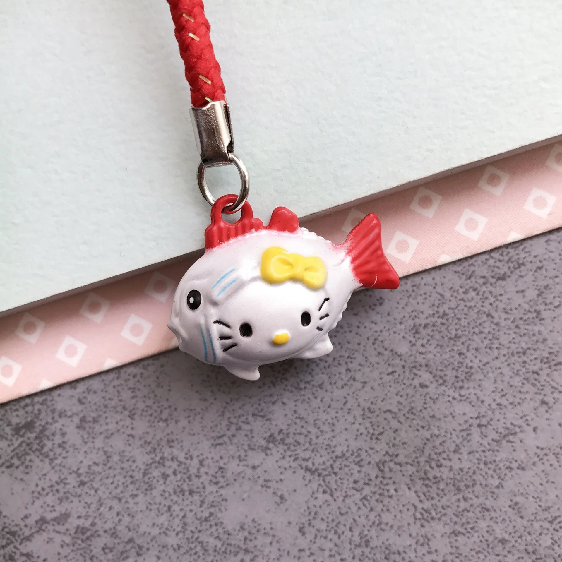 Cartoon Hello Kitty Bell Pendant Keychain Sanrio Kitty Series Mobile Phone Accessories for Women Backpack Accessories