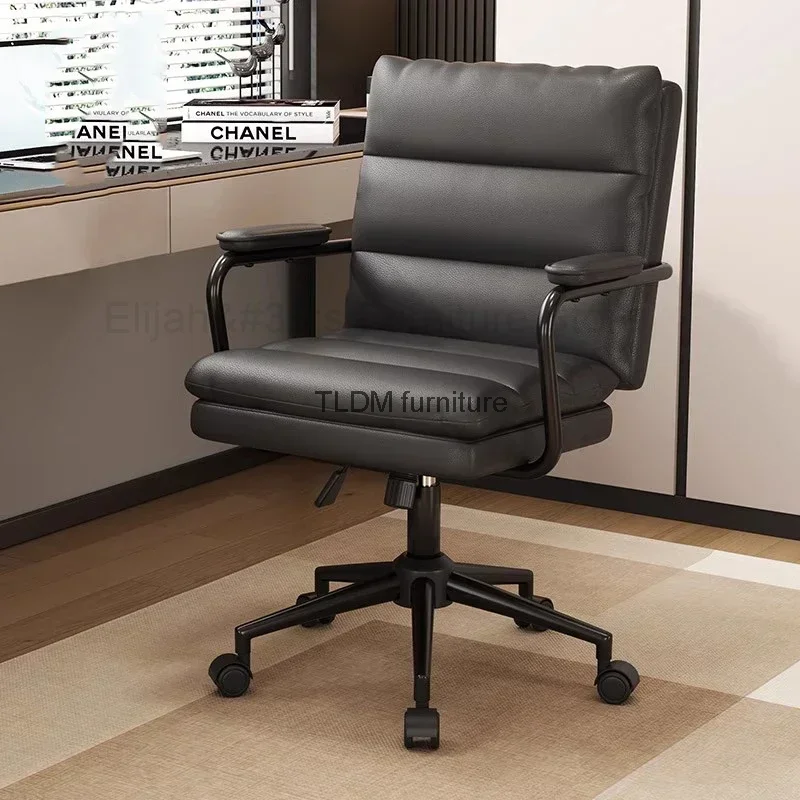 Extension Mobile Office Chairs Leather Pillow Ergonomic Design Swivel Work Chair Lounge Floor Cadeira Gamer Office Furnitures