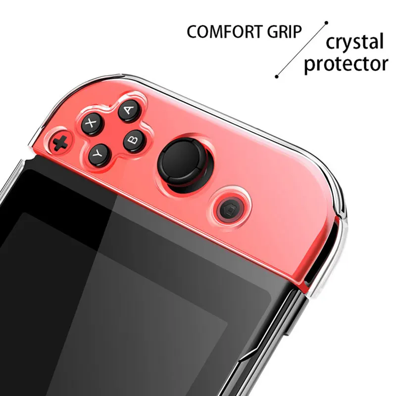 Custodia trasparente glitterata per Nintendo Switch Oled Joycon Controller Shell Custodia protettiva per gamepad con maniglia di gioco in TPU morbido