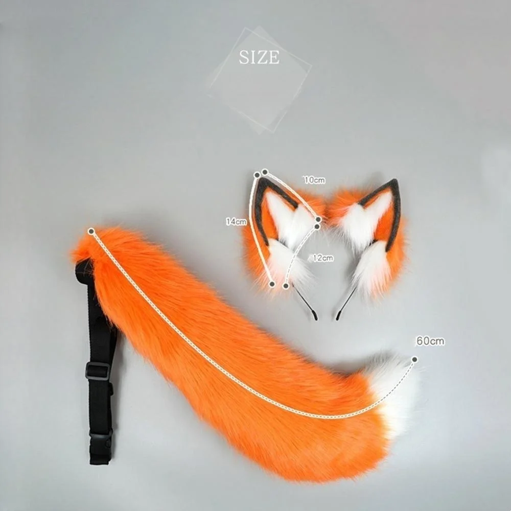 Golden Furry Animal Cat Fox Ear Hair Hoop Party Cosplay Fur Hairband Girl Fashion Halloween Anime Headbands Headwear Accessories