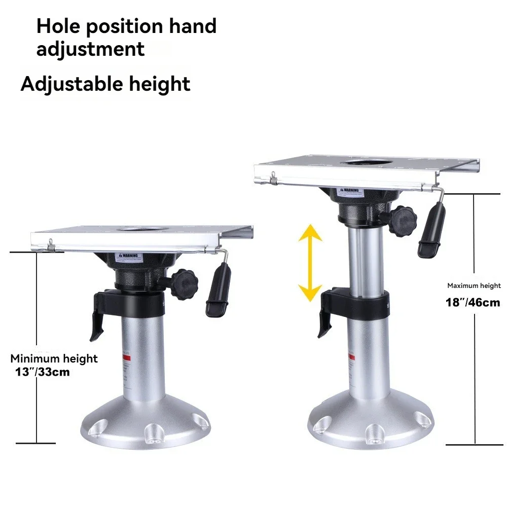 Ulepszone podstawa siedzenia, pneumatycznie regulowane, ze stopu aluminium, antykorozyjne, antyżelazne, akcesoria morskie do siedzenia.