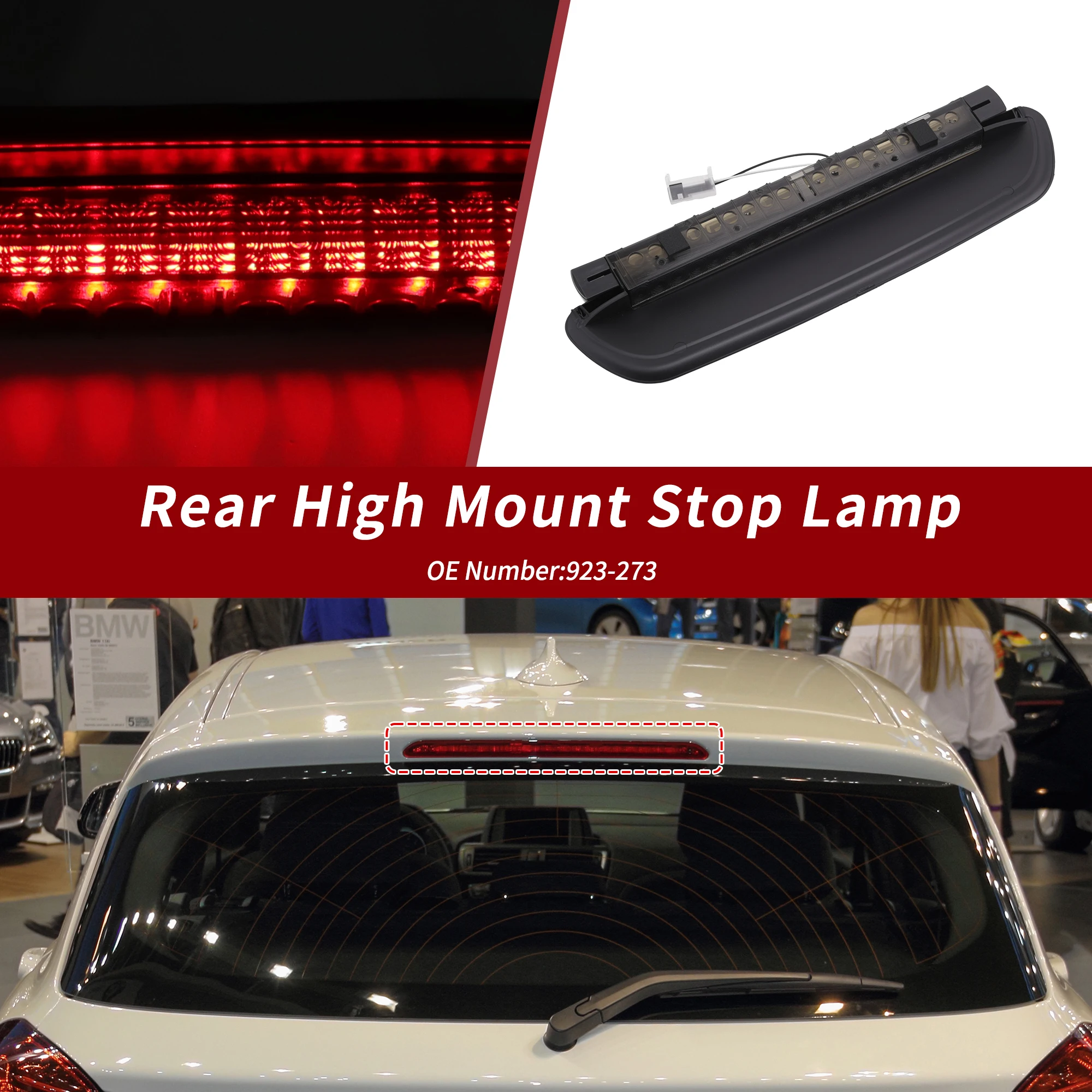 UXCELL High Mounted LED Third Brake Light for BMW 323Ci 2000 923-273