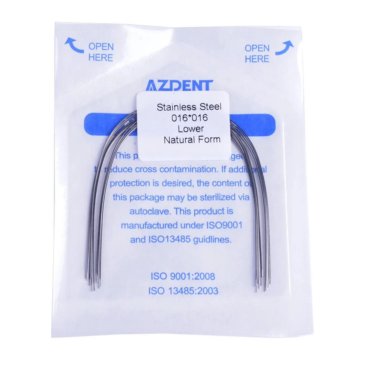 10 Stück/Packung AZDENT Dental Kieferorthopädische Edelstahl-Rechteck- und Rundbogendrähte Natürliche Form Oberer und Unterer Bogendraht für Zahnmedizin – Detail 11