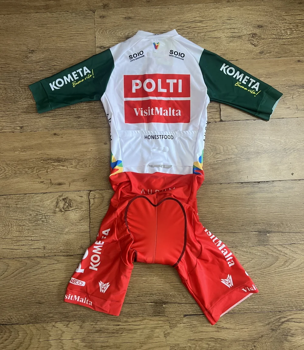 LASER CUT Skinsuit 2025 Polti VisitMalta TEAM Bodysuit SHORT Cycling Jersey Bike Clothing Maillot Ropa Ciclismo