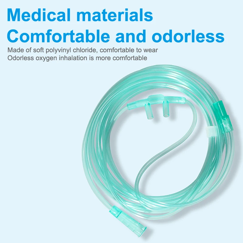 1.5/2/3/5m Nasal Cannula Double Stuffy Nose Tubing Disposable Oxygen Tubes Plastic Nasal Tube Nasal Oxygen Tubes Nasal Tubing