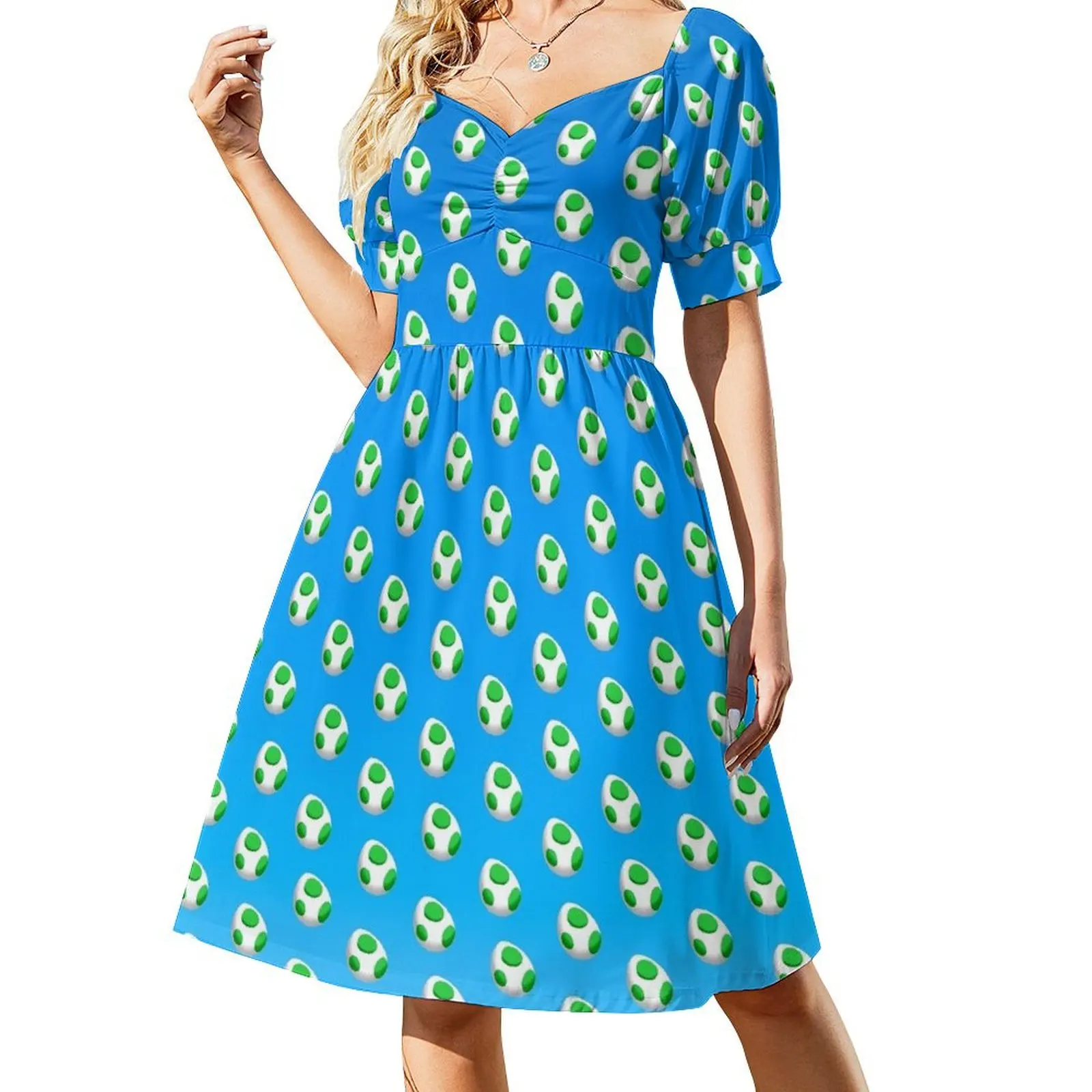 

Dinosaur eggs (green) Short Sleeved Dress Clothing women's elegant loose dresses Dress