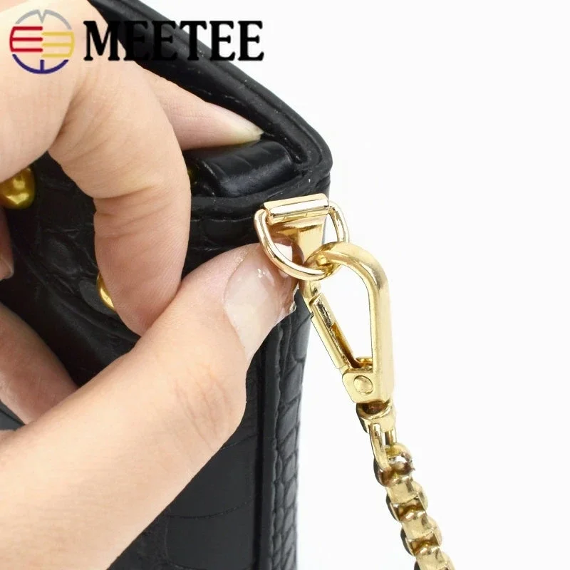 5/10/20Pcs Metal D Ring Bag Side Clip Buckles Screw Connector Hanger Clasps Handbag Handle Leather  Strap Belt Craft Accessories