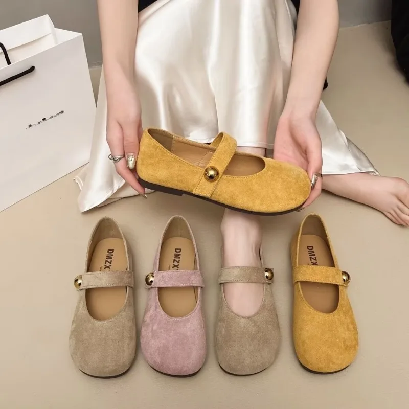 

2025 Spring New Versatile Fashion French Vintage Mary Jane Shoes Women's Soft Sole Single Shoes
