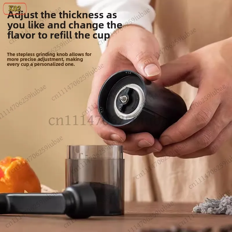 LD_Manual Coffee Bean Grinder Hand Crank Grinding Appliance Small Household Coffee Maker Replacement Spare Accessory