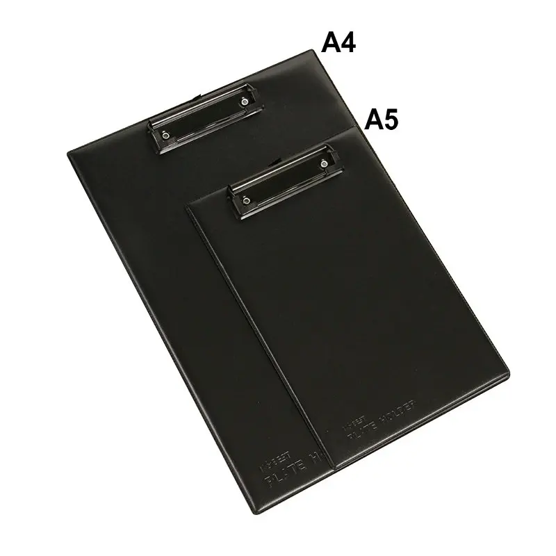 Portapapeles de cuero sintético para menú A5, portapapeles colgante para tableta de papel, portapapeles para menú de cuero PU de calidad A4, restaurante