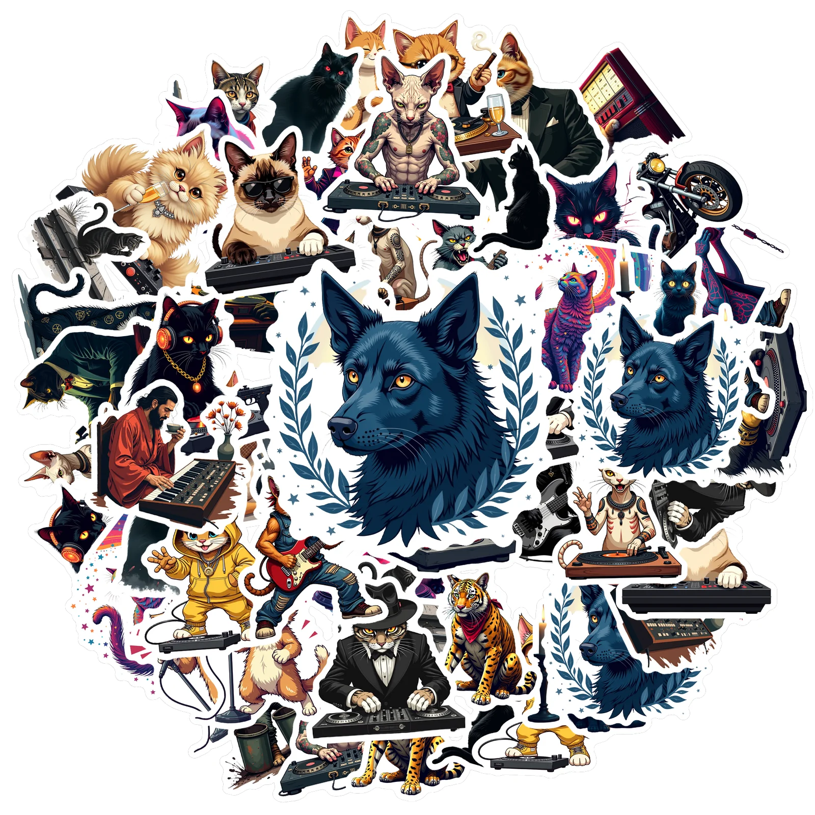 

35-100 шт. стильные наклейки крутые наклейки животные наклейки для ноутбука Чемодан мобильного телефона чашка гитара DIY