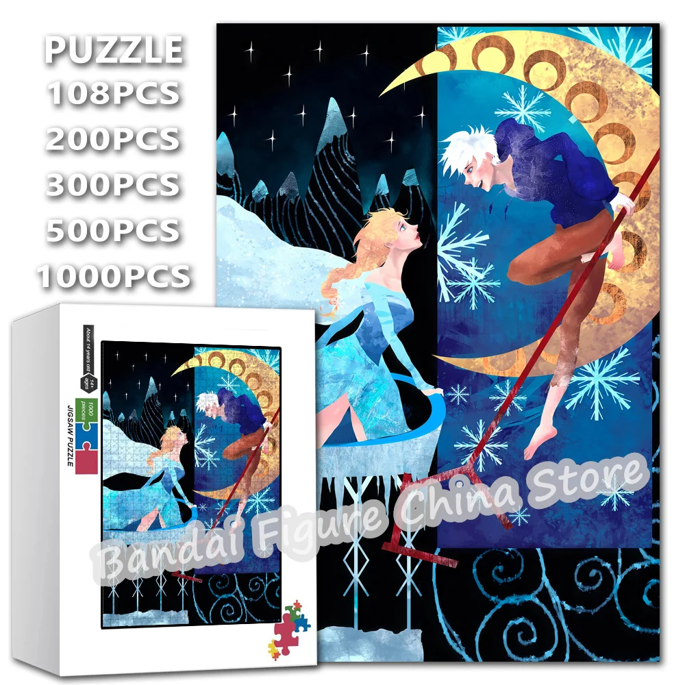 

Пазлы «Ледяная королева», 108/200/300/500/1000 шт., мультфильм Диснея «Холодное сердце», Эльза, красота, девушка, принт, головоломка, распаковывающие игрушки