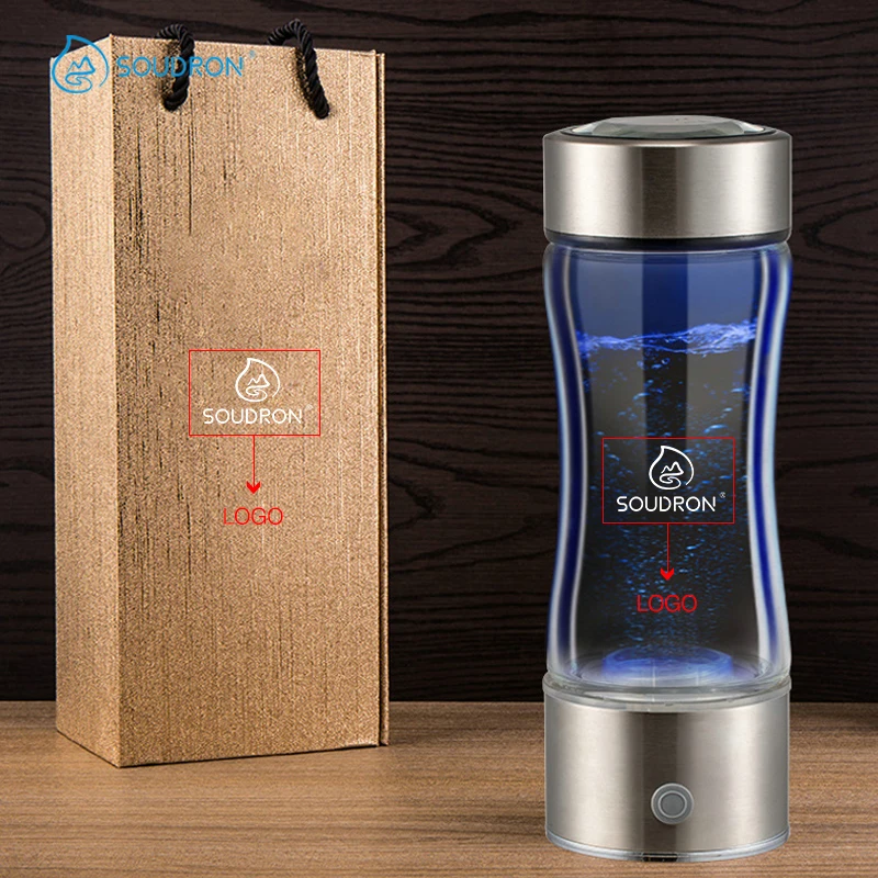 휴대용 수소 워터 컵 미용 건강, 가정용 수소 이온 수소 풍부한 워터 컵 필터 주전자