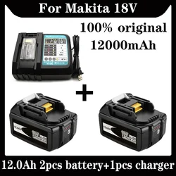 Makita 18V Battery 12000mAh Rechargeable Power Tools Battery 18V makita with LED Li-ion Replacement LXT BL1860B BL1860 BL1850