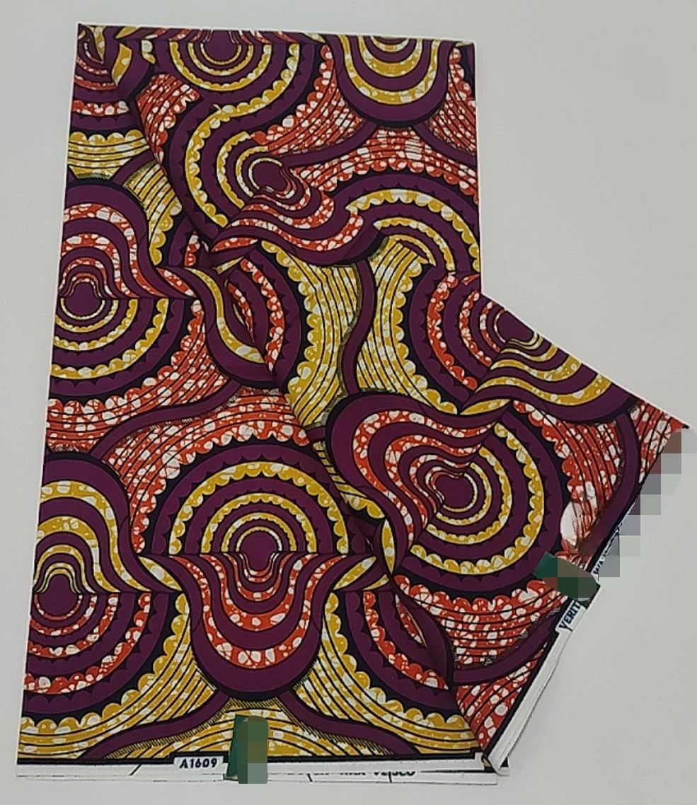 African Real Wax Print Fabric African Wax For Nigerian On Sale Organza Print 100% Cotton Wax Fabric