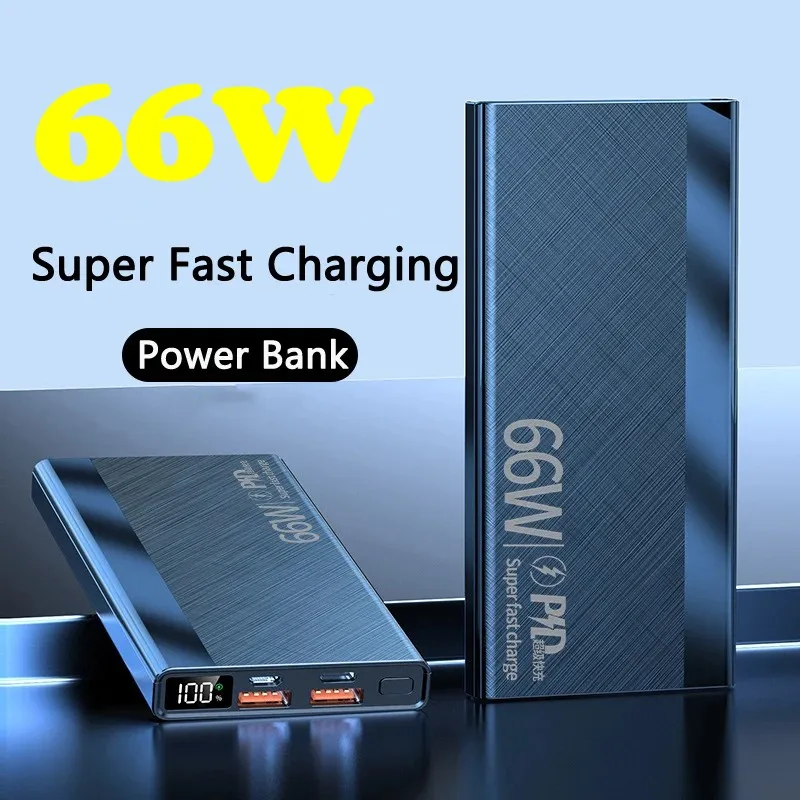 

30000mAh Power Bank 66W Super Fast Charging for iPhone 13 14 Pro Huawei Xiaomi Samsung PD 20W External Battery Charger Powerbank