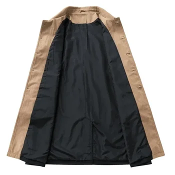 Men's Plus Size 8XL Long Windproof Trench Coat 5 Plus Size 8XL Men Spring Trench Turn Down Collar Long Windbreaker Jacket Male Oversize Big Large Windproof Coat Autumn Outwear 5